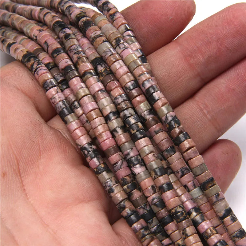 2x4mm Blue Flat Round Stone Bead Imperial Agates Jades Rondelle Loose Beads For Jewelry Making DIY Bracelets Necklace Handmade