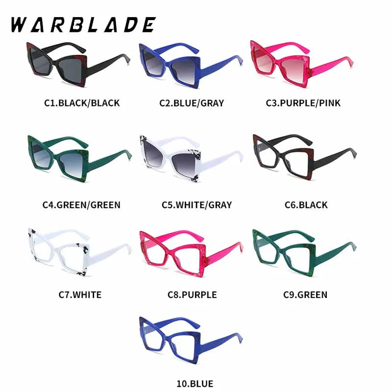 Fashion Sunglasses Classic Retro Cat Eye Glasses Women Brand Vintage Travel Butterfly Sun Glasses Big Female Eyewear Anti-Glare