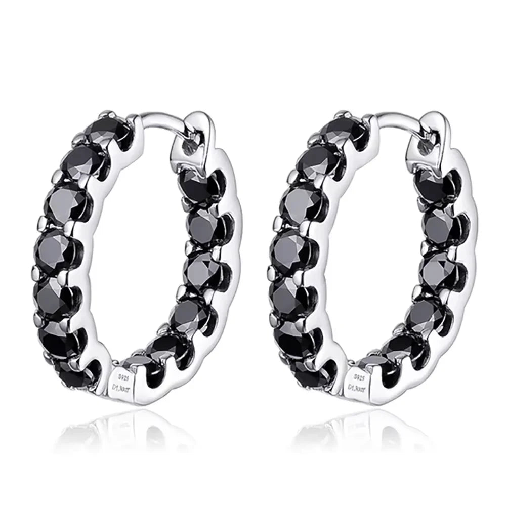 Serenity 2.6ct Rose Gold Moissanite Earrings Women Wedding Gift S925 Sterling Silver Lab Diamond Hoop Earrings Jewelry Wholesale - Madeinsea©