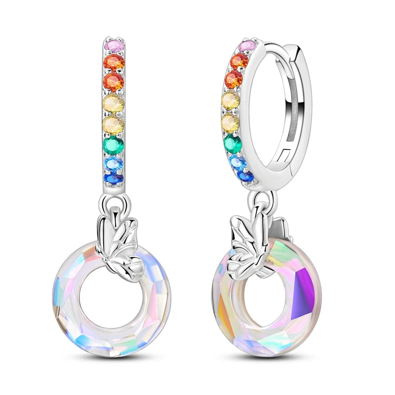 Hoop Earring 2024 New 925 Sterling Silver Earring Women Drop Earring For Wedding Engagement Birthday Party Fashion Jewelry Gift