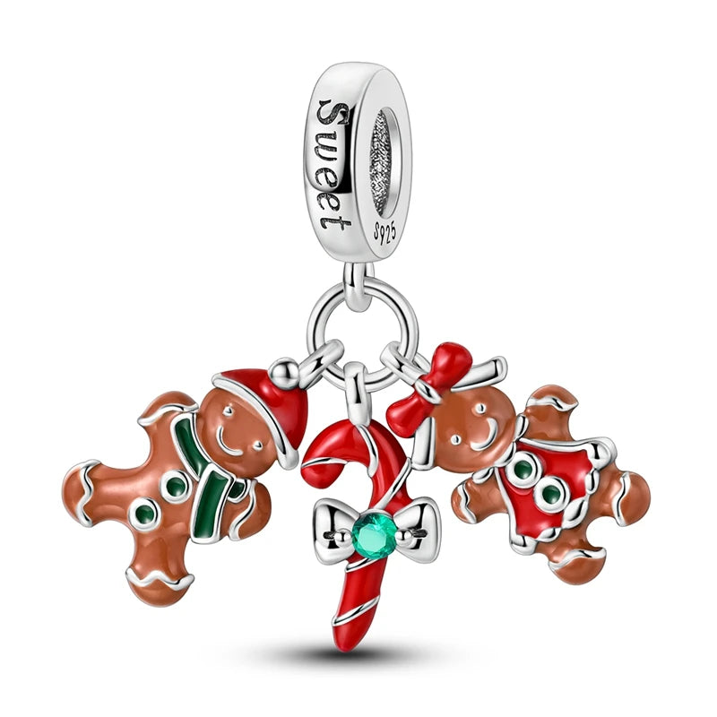 New 925 Sterling Silver Charms Beads Snowman Christmas Halloween Charm Pendent Fit Original Charm Bracelet Women Jewelry Gift - Madeinsea©