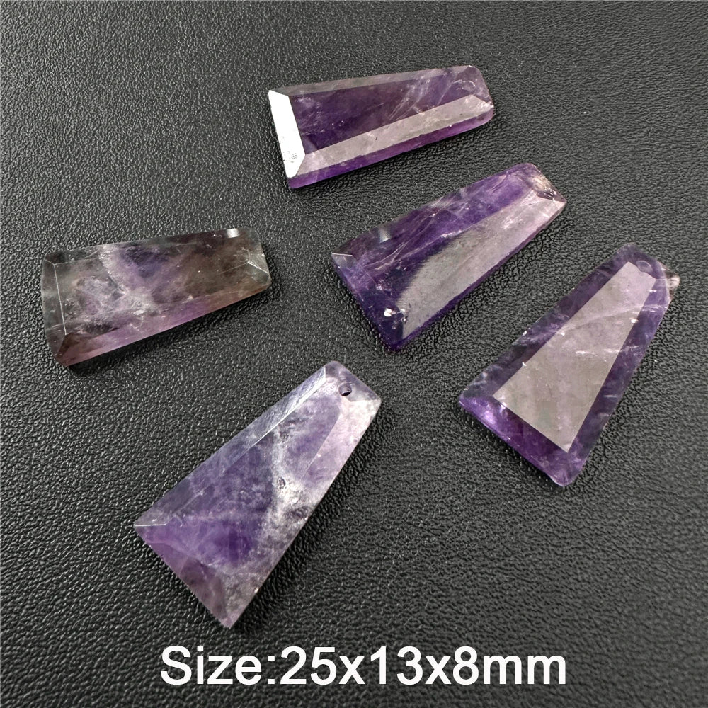 Natural Trapezoid Shape Stone Pendant High Quanlity Amethysts Labradorite Quartzs Charms Bead For Necklace Earrings DIY Handmade - Madeinsea©