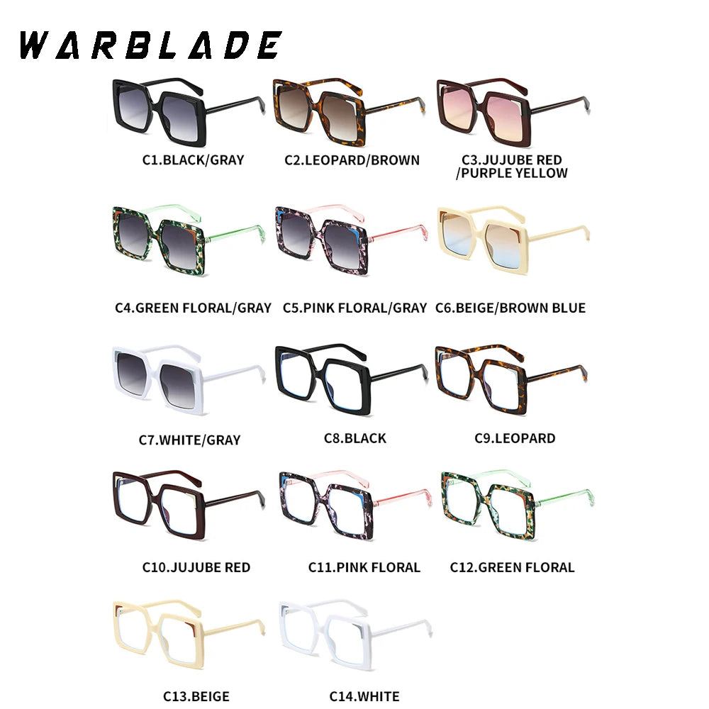 Oversized Square Sunglasses Women Big Frame 2025 Luxury Brand Fashion Sun Glasses For Ladies Retro Trendy Cateye Eyewear UV400