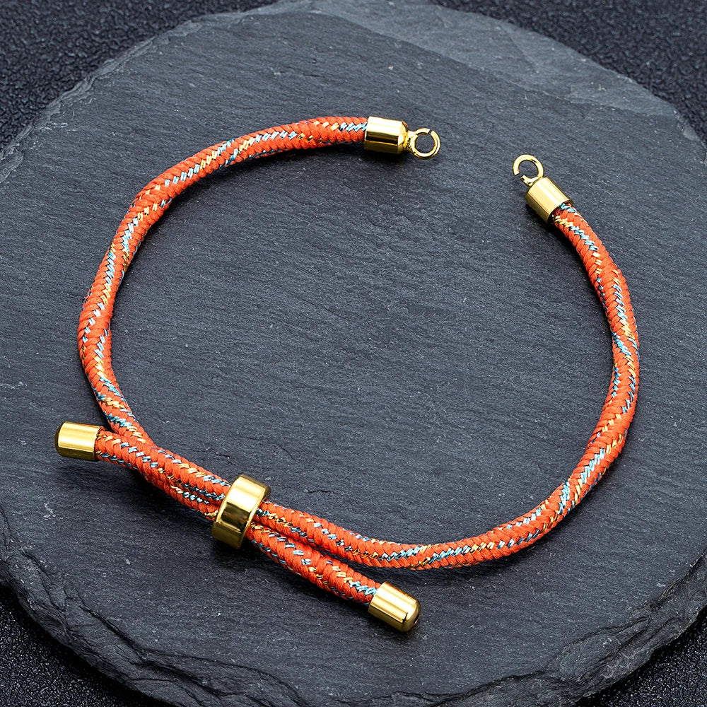 MKENDN Half Finished Adjustable Cord Bracelet DIY Bracelet Silk Cord Accessories  Bracelet Findings Craft