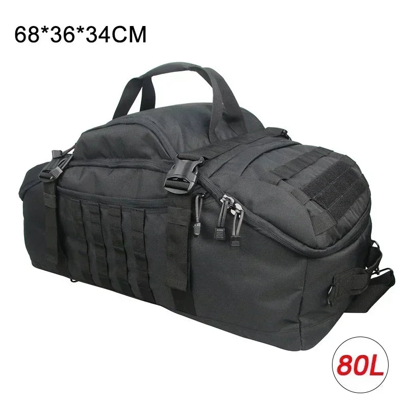 LQARMY 40L 60L 80L Men Sport Gym Bag Tactical Waterproof Backpack Sports Travel Bags Molle Camping Backpacks