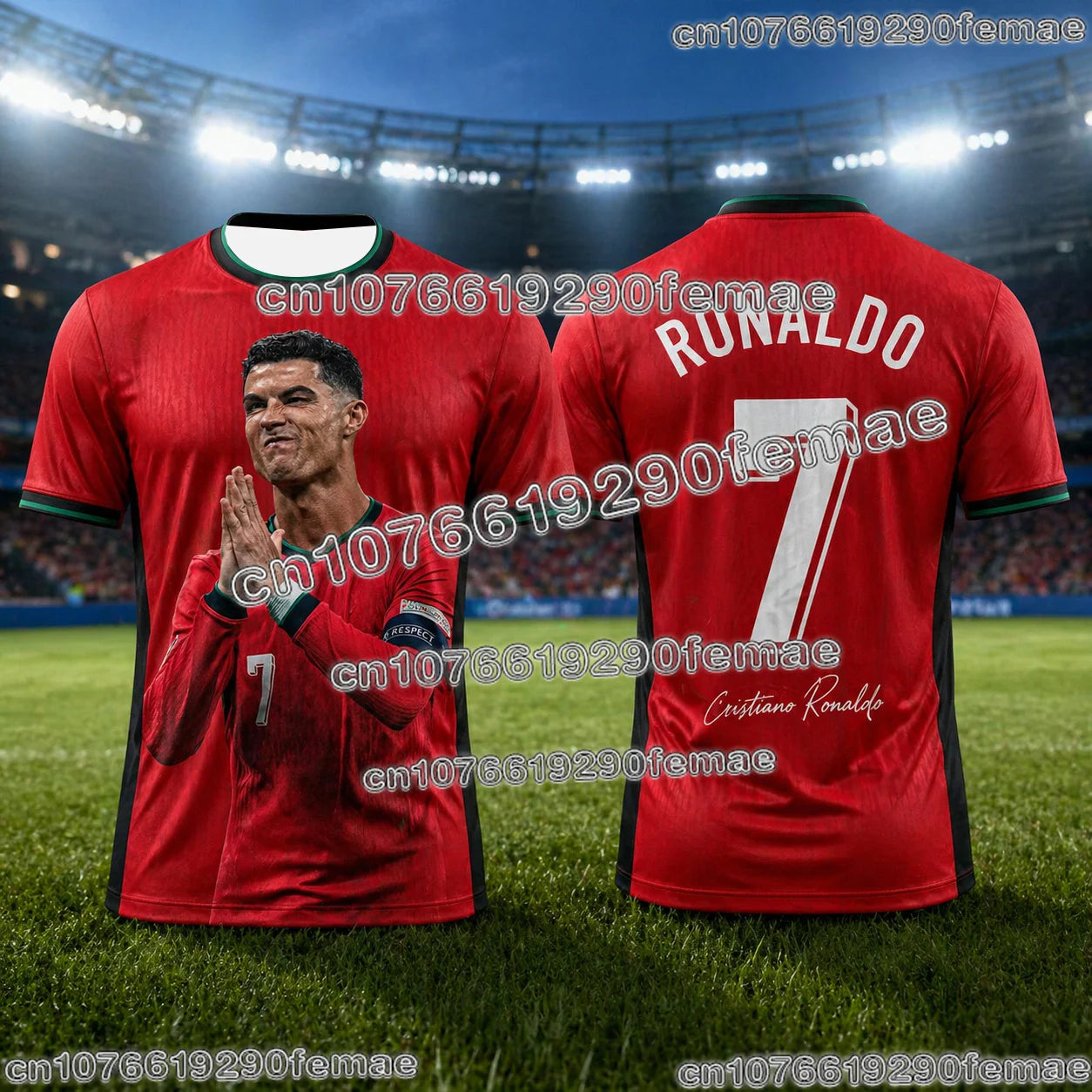 2026 Special Edition Ronaldo No.7 Soccer Jersey Fashion Oversize Football Shirt Breathable Kids Adult Training Uniform Fan Tee