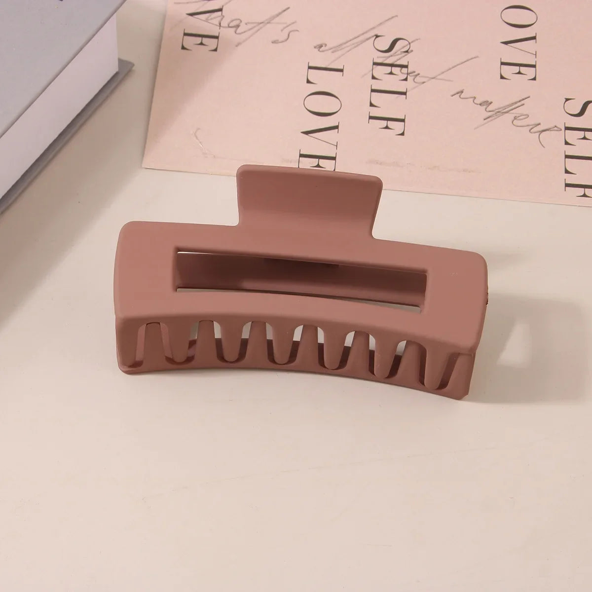 10.5CM Solid Hair Claw Elegant Hairpins Barrette Crab Hair Clips For Women Girls Korean Square Headwear Simple Hair Accessories