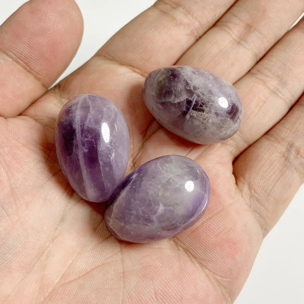 20x30mm Natural Egg Shape Stone Ornament Opal Quartzs Power Minerals Polished Reiki Fish Tank Home Decoration Jewelry Gifts