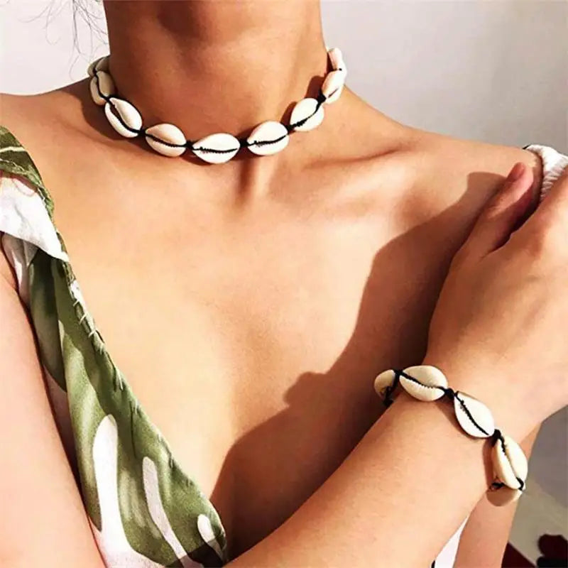 Bohemia Natural Seashell Necklace & Bracelet - Madeinsea©