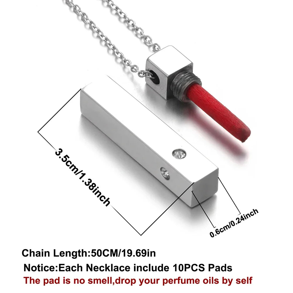 Aromatherapy Necklace Diffuser Pendant 316L Stainless Steel Locket Aroma Perfume Oils Essential Oil Diffuser Pendant Necklace