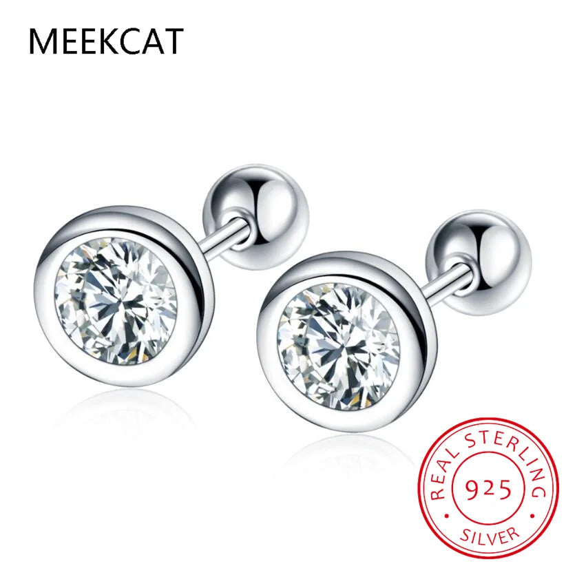 Real Moissanite Stud Earrings for Women Men 925 Silver Trendy Bubble D Color Moissanite Diamond Earring Jewelry Gifts