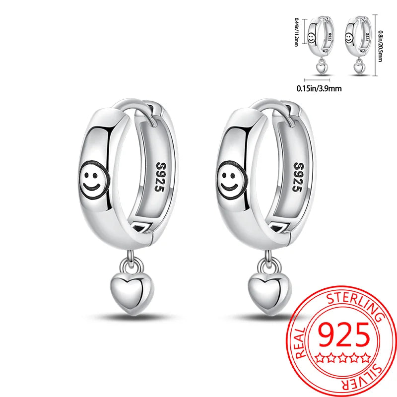 Hot Sale Bee Earrings For Girl Lovely Yellow Black Dancing Bee Happy S925 Hoop Earrings Birthday Gift Silver Jewelry