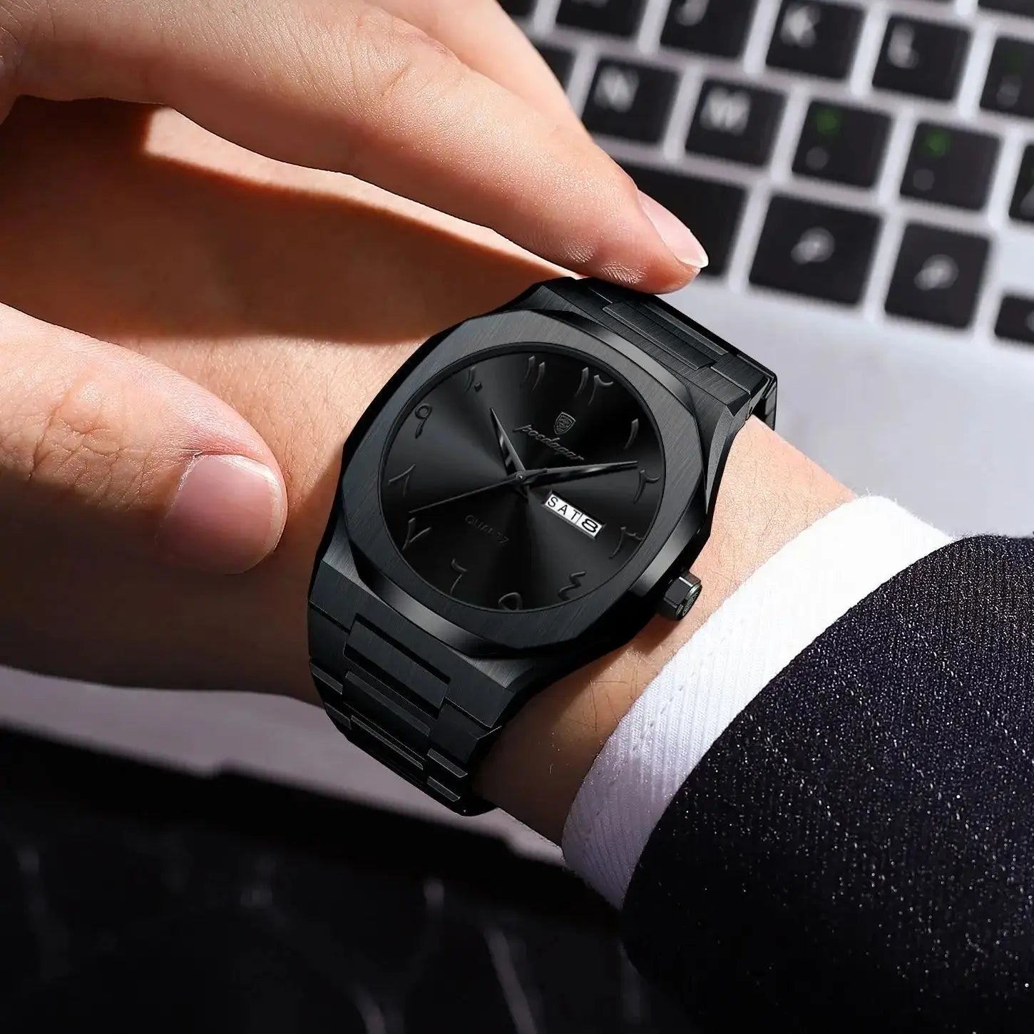 POEDAGAR Military Watch For Men Waterproof Luxury Week Calendar Man Wristwatch Quartz Stainless Steel Fashion Men's Watches Male - Madeinsea©