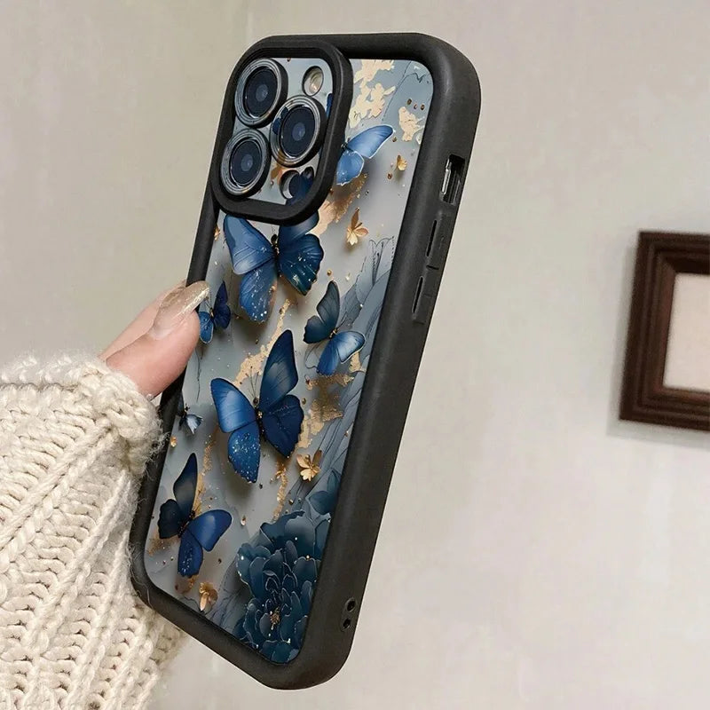 Phone Case For Xiaomi Redmi Note 14 13 12 12S 11 10 Pro 12C 13C 14C 11s 10s Plus 4G 5G Glow In The Dark Butterfly Design Cover