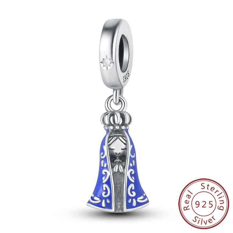 New 925 Sterling Silver Charms Beads Pendant Devil's Eye Blue Zircon Charms For Original Bracelet Charms DIY Jewelry Gift