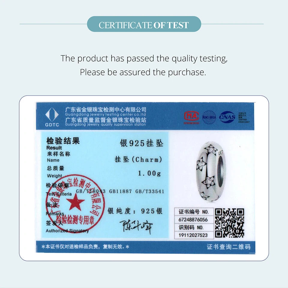 BAMOER Massives 925 Sterling Silber Panda/Katze/Stern Silikon Stopper Perlen passen Original Armband Schmuck DIY bamoer Classic Charm