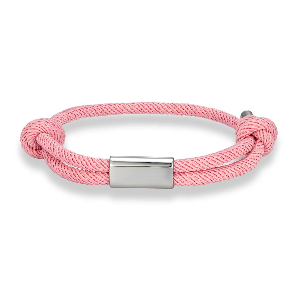 MKENDN Personalised Bracelet for Men Women Sailing Rope Bracelets Custom Birthday Gift for Her Him Handmade Boho Jewelry