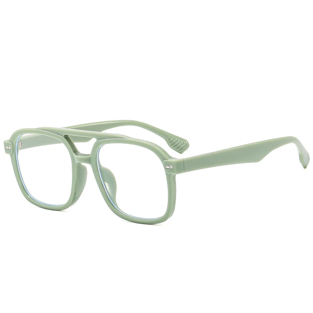 Lunettes de soleil de marque de luxe rétro carrées à double pont pour femmes, mode pilote rivets hommes été extérieur voyage nuances UV400