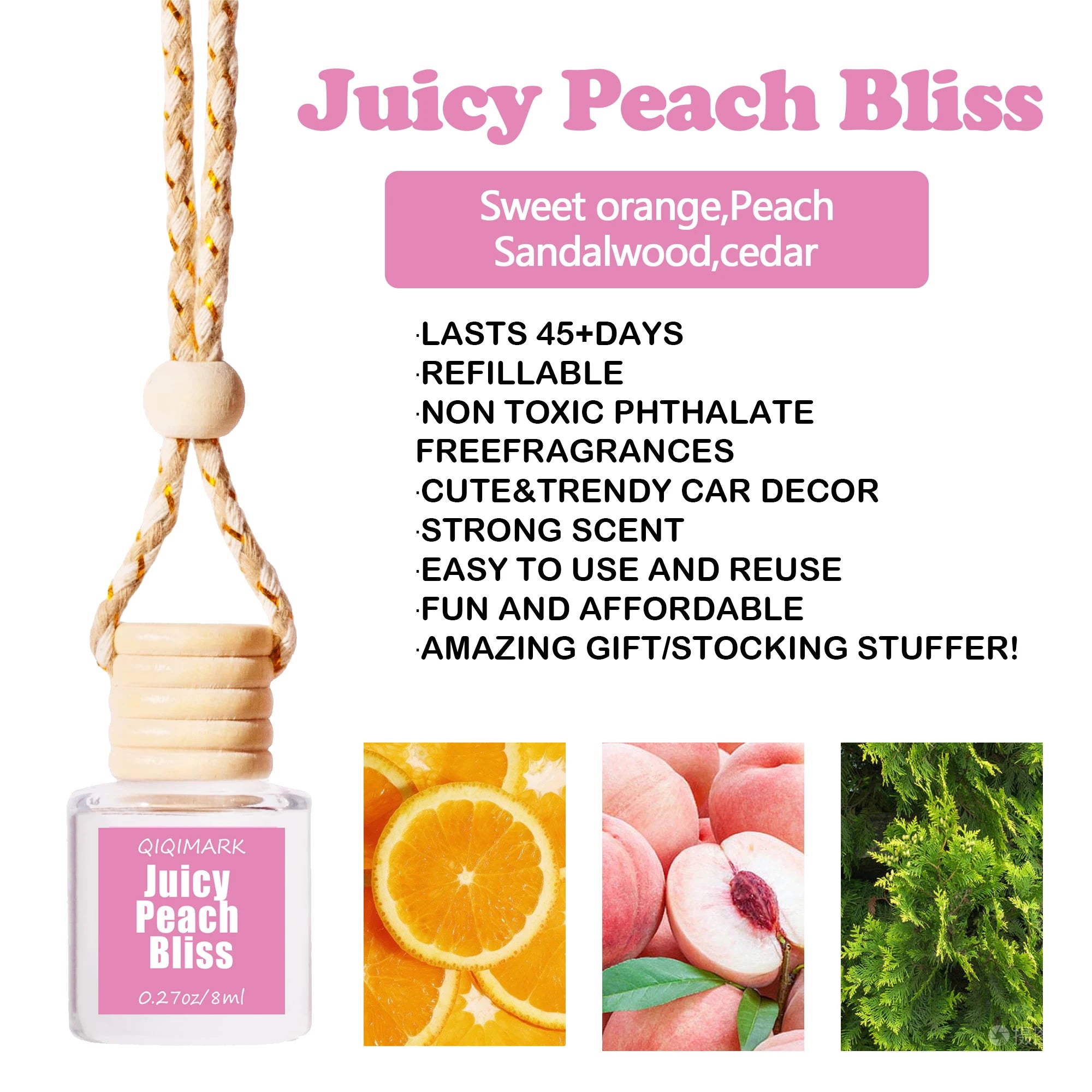 Car aromatherapy suspension car perfume bottle 1 bottle