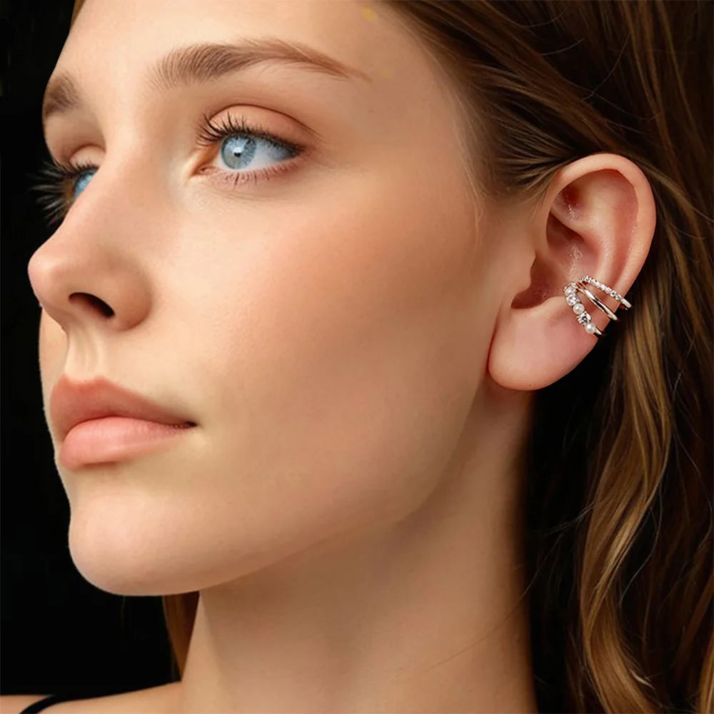 Serenity D Color Moissanite Earrings for Women Gift S925 Sterling Silver Freshwater Pearls Clip Earrings No hole to wear Jewelry - Madeinsea©