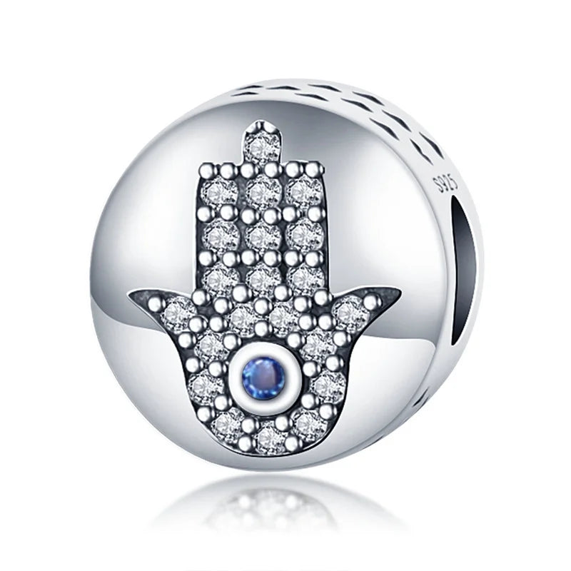 Dreamcatcher Series - Original Genuine 925 Sterling Silver Zircon Moon Sun Charm Beads Suitable 3mm Bracelet DIY Making Pendant