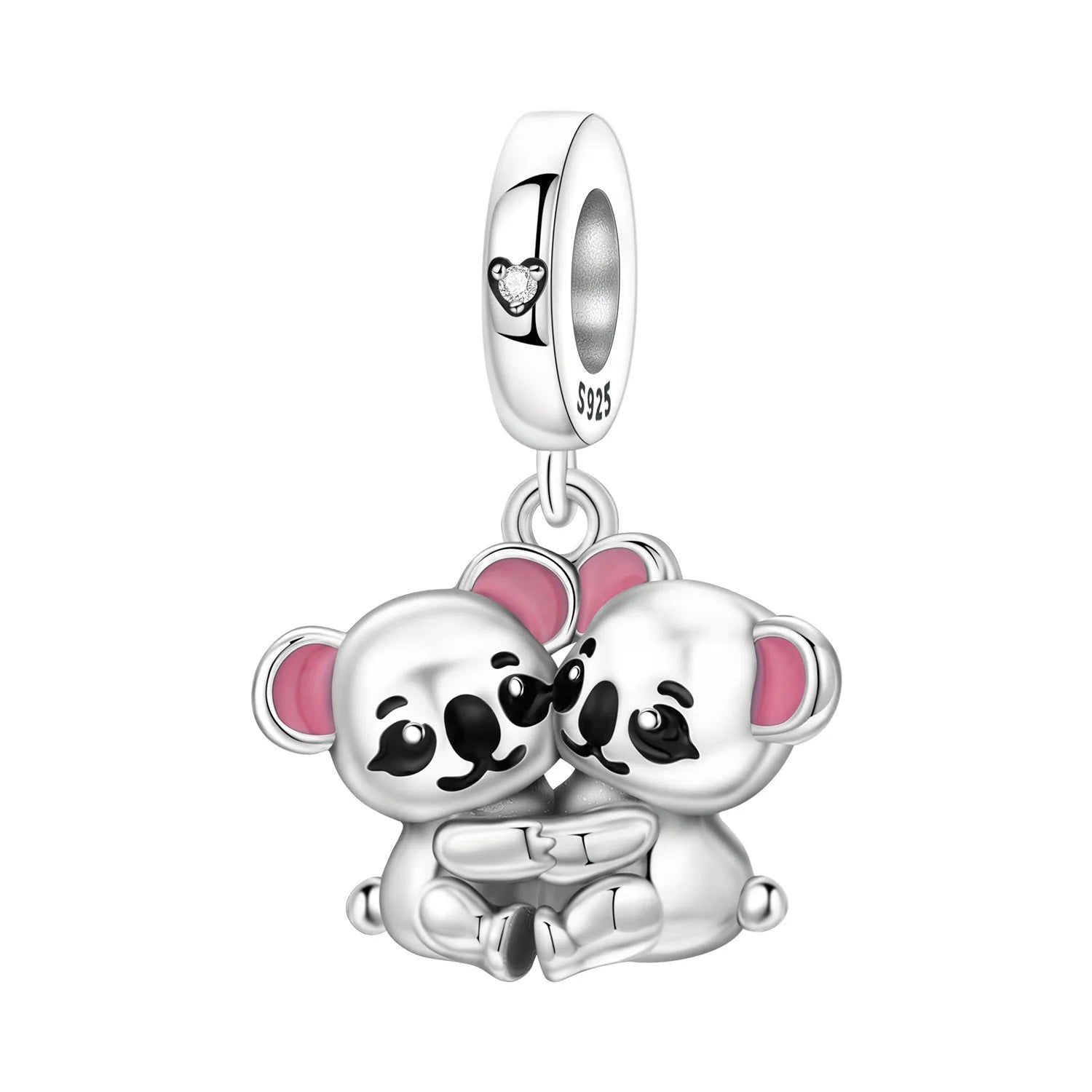 PANPOKI 925 Sterling Silver Boy And Cute Bear Pendant Charms Beads Fit Bracelets DIY Party Trendy Gifts Jewelry Accessory