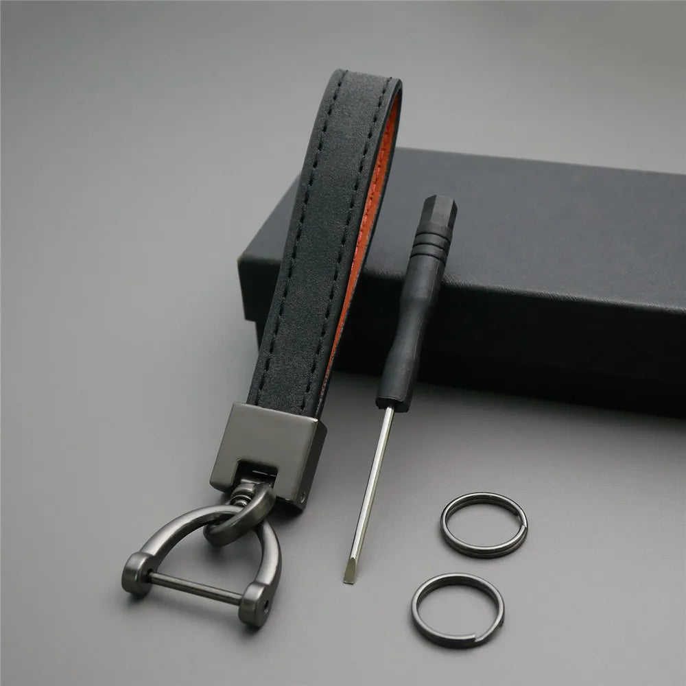 MKENDN Fashion Solid Color Flip Fur Keychain Lanyard Business Gift Key Chain Men Women Car Key Strap Waist Wallet Keyrings