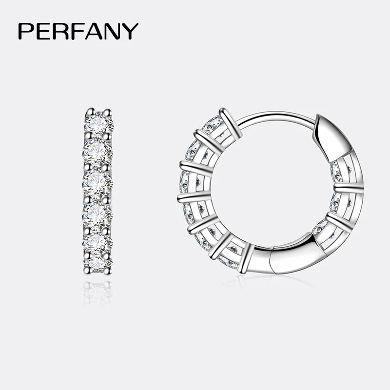 PERFANY 1.8CT All Moissanite Earrings for Women S925 Pure Silver GRA Certified Diamond Temperament Fashion Wedding Party Jewelry - Madeinsea©