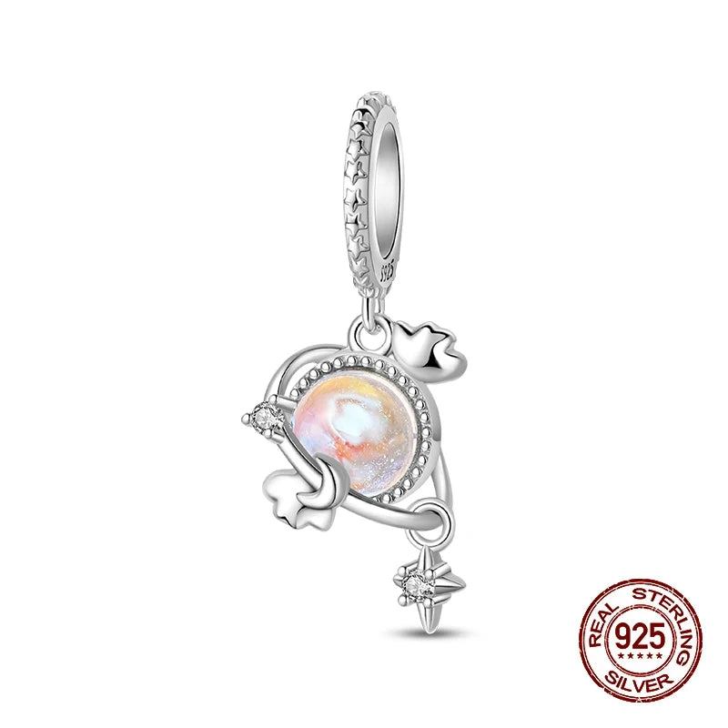 Summer New 925 Sterling Silver Zircon Crab Octopus Jellyfish Turtle Shell Charms Beads Fit Original Bracelets DIY Jewelry Gifts