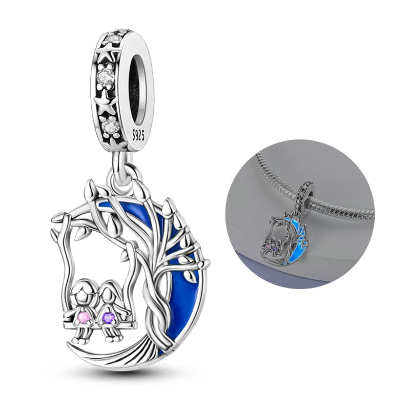 New 925 Sterling Silver Charm Love Heart Warm Family Series Beads Fit Original Charms Bracelets Pendant DIY Jewelry Gift - Madeinsea©