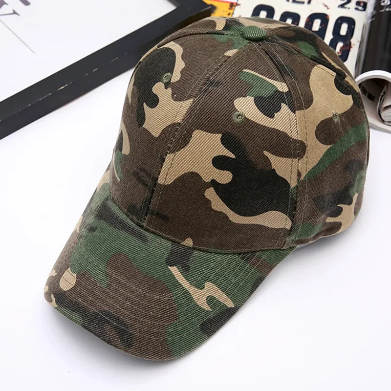 Outdoor Sunscreen Cycling Motorcycle Sunhat Camouflage Printed Sports Jungle Hiking Hunting Sunscreen Visors Golf Baseball Caps