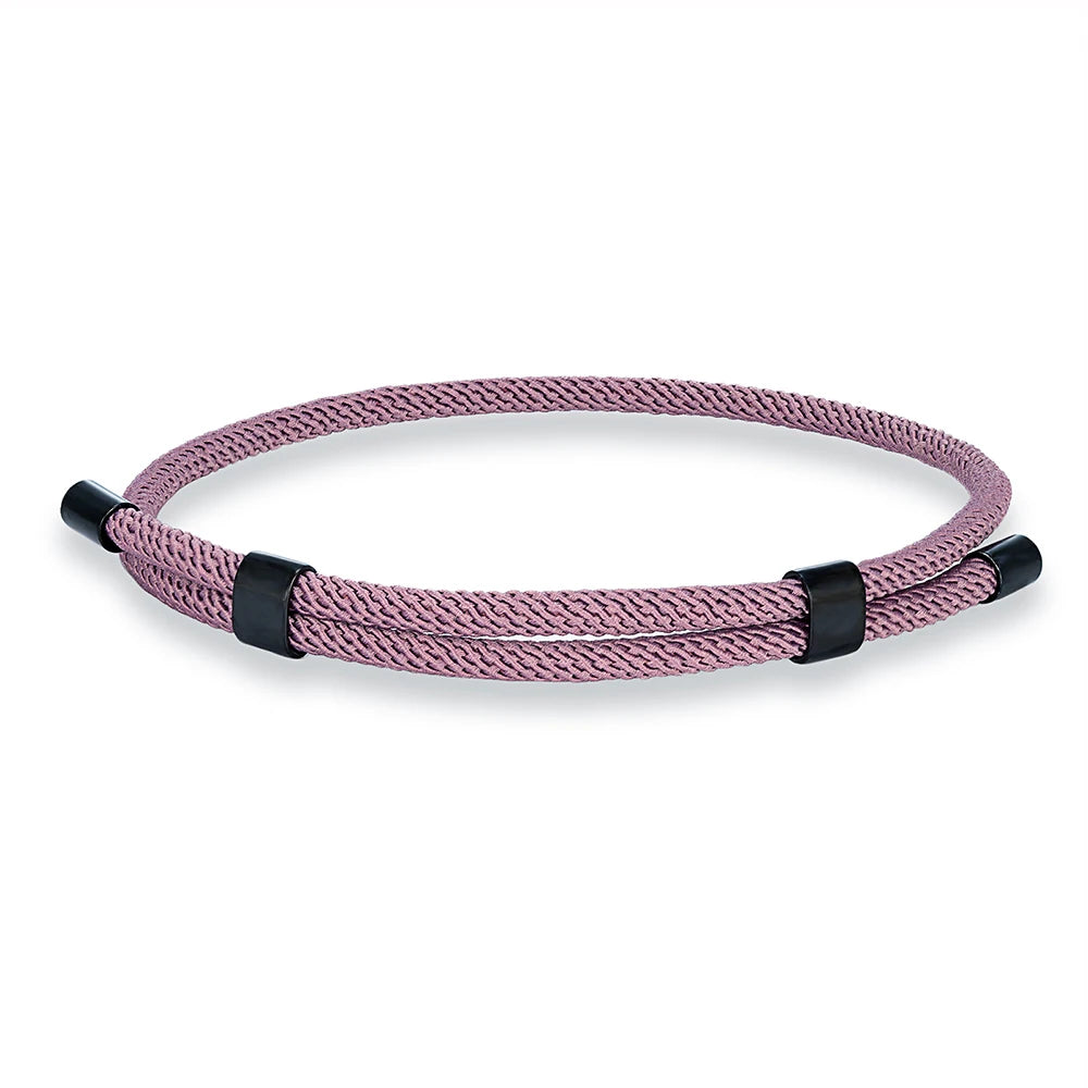 MKENDN Simple Style 3MM Men Women Adjustable Nautical Rope Bracelet Stainless Steel Buckle Accessories Waterproof Jewelry Gifts