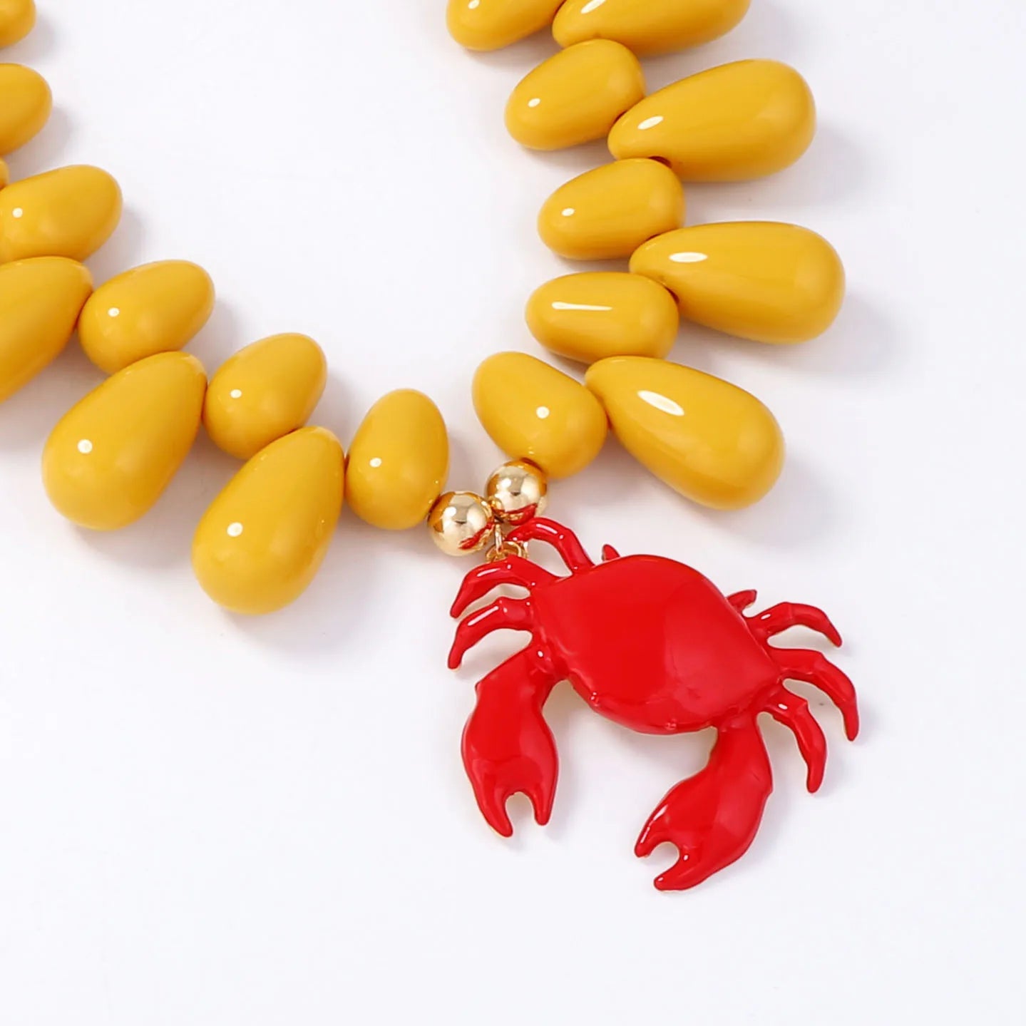 Multi-color Exaggerated Alloy Printed Crab Women's Choker Necklace