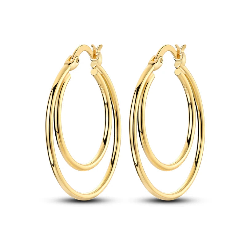 Classic Earrings 925 Silver Stars Moons Pearls Bees Golden Hoop Earrings For Women Engagement Birthday Proluxe Fine Jewelry Gift