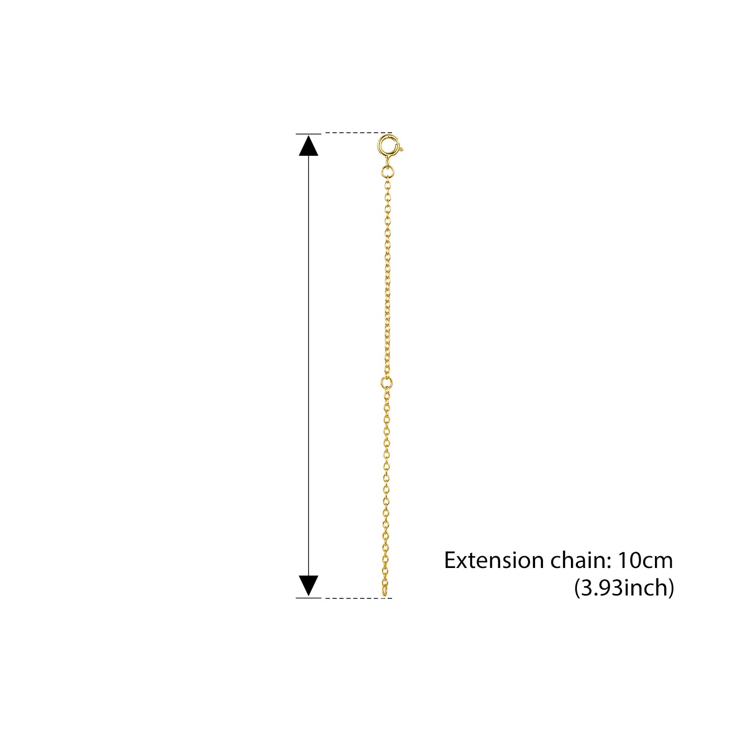 WOSTU Classic Basic Chains 925 Sterling Silver 14K Gold Rose Gold Plate O-Shaped Links Neckalce Extended Chains Jewelry Making