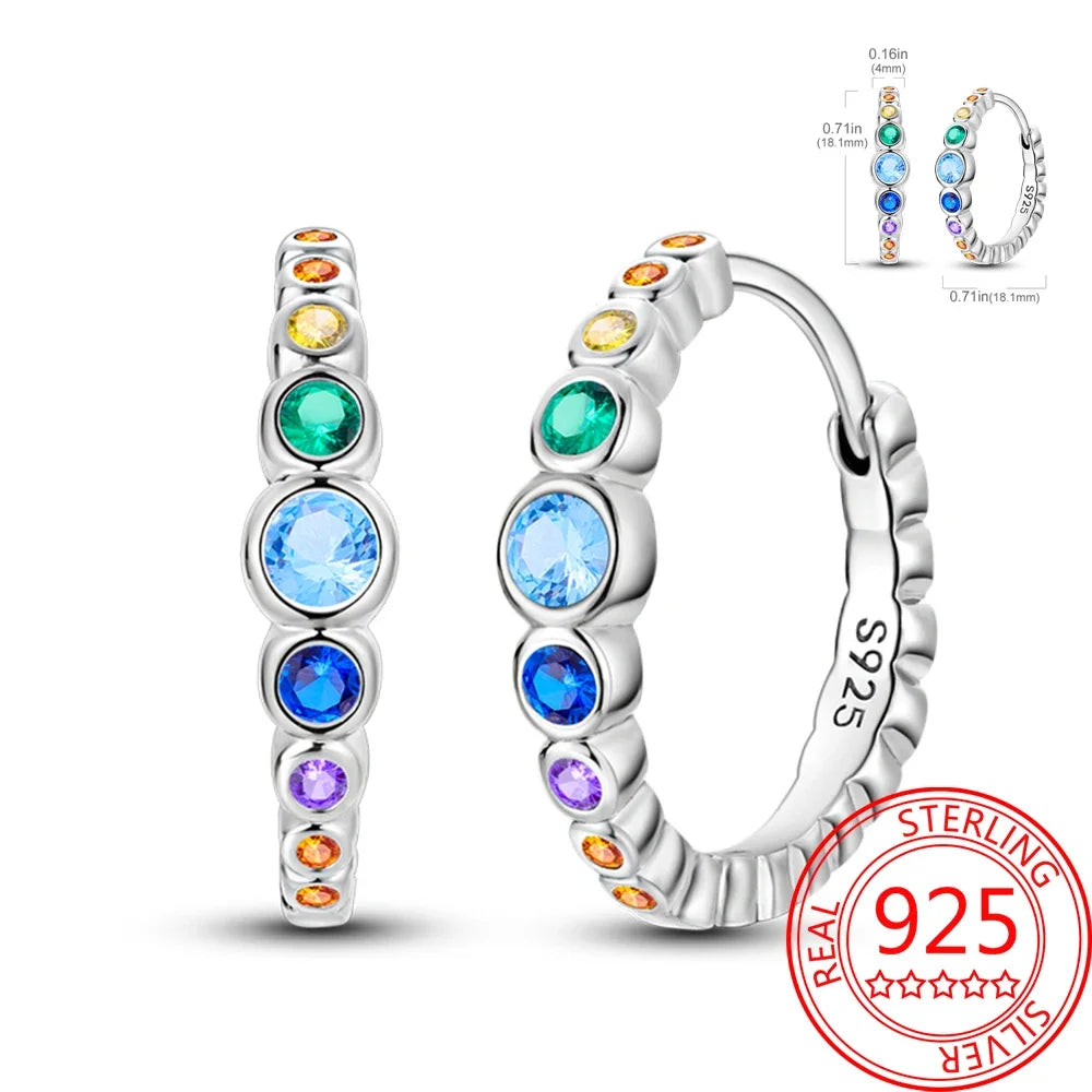 Ear Ring Series 925 Sterling Silver Star Moon Unicorn Tulip Flower Butterfly Bee Geometry Earrings Ladies Pairing with Jewelry