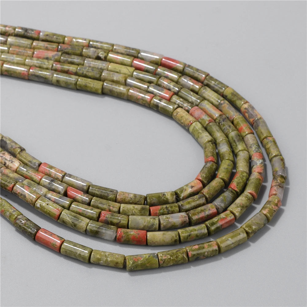 5x9mm Natural Cylinder Column Stone Bead Agat Aventurine Amethyst Jasper Quartz Loose Spacer Beads DIY Necklace Earring Bracelet