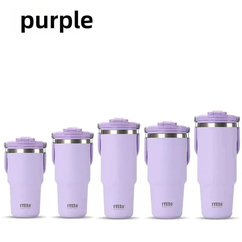Tyeso Stainless Steel Coffee Cup Cold And Hot Double-layer Insulated Cup Tumbler Thermo Water Bottle Car Travel Mug Vacuum Cup