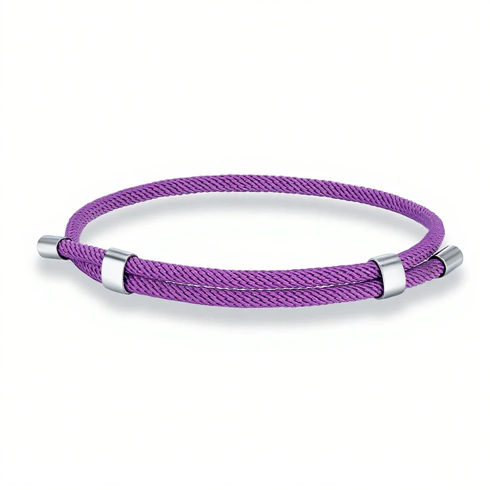 MKENDN Simple Style Men Women Bracelet 3mm Durable Marine Rope With Polished Steel Closure Jewelry Summer Beach Gifts - Madeinsea©