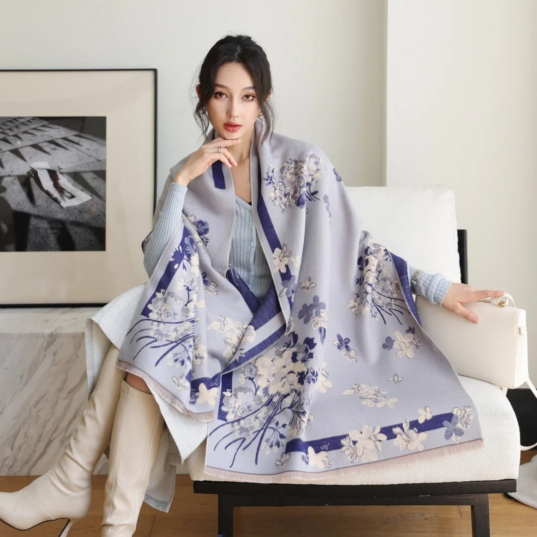 Print Cashmere Scarf Women Thick Warm Winter Blanket Brand Female Luxury Quality Shawl Wrap Bufanda 2025 Poncho Echarpe Pashmina