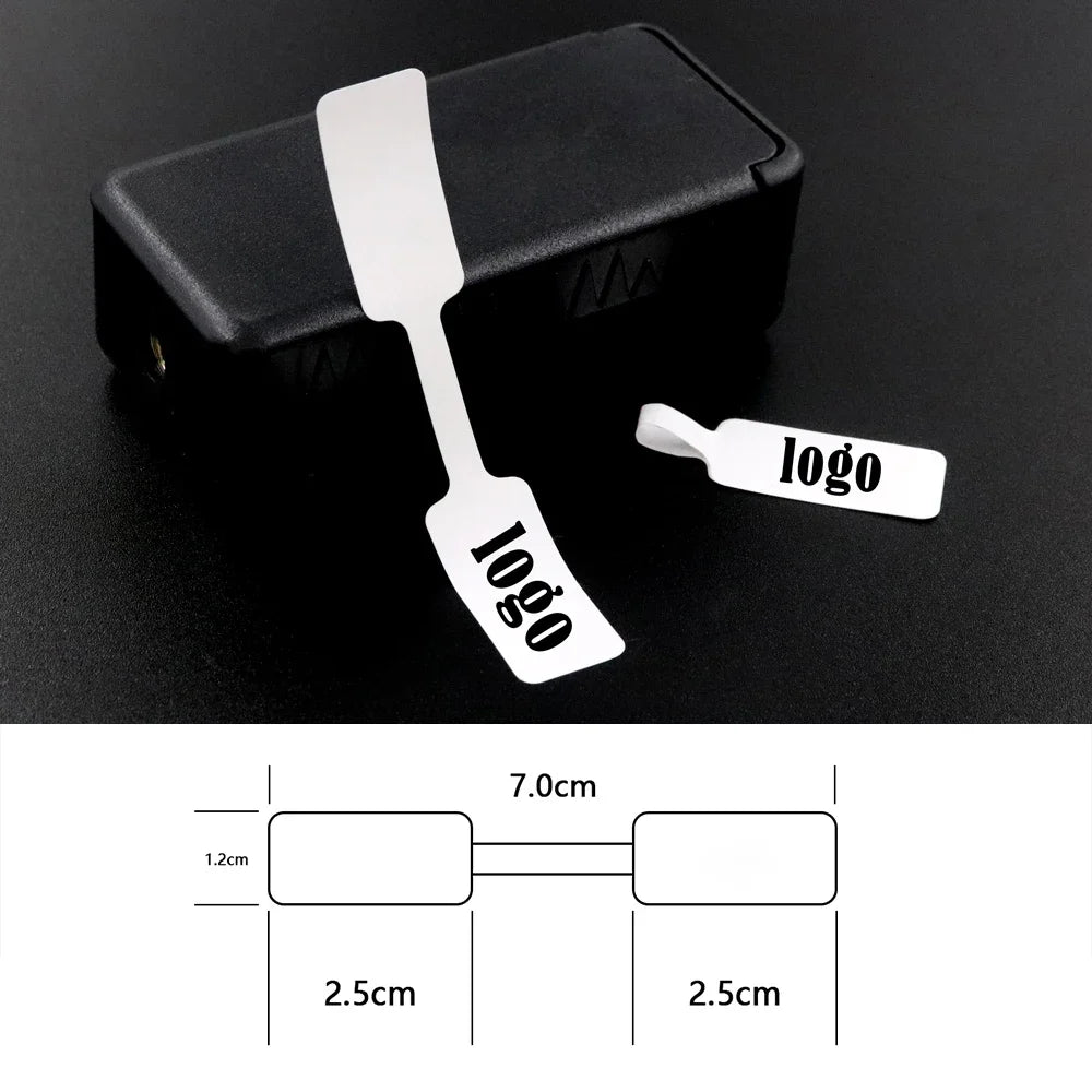 100pcs Square Head Bracelet Ring Logo Lable Custom Price Tag For Jewelry Display Making Packaging Accessories Finding Wholesale