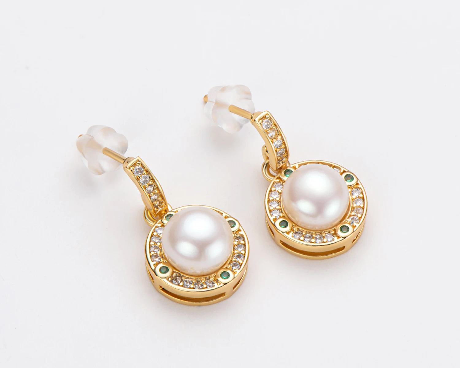 OXTAO 7-7.5Mm Fashion And Elegant Freshwater Pearl Earrings Hanging 14K Gold Filled Earrings Wedding Dinner Jewelry For Women