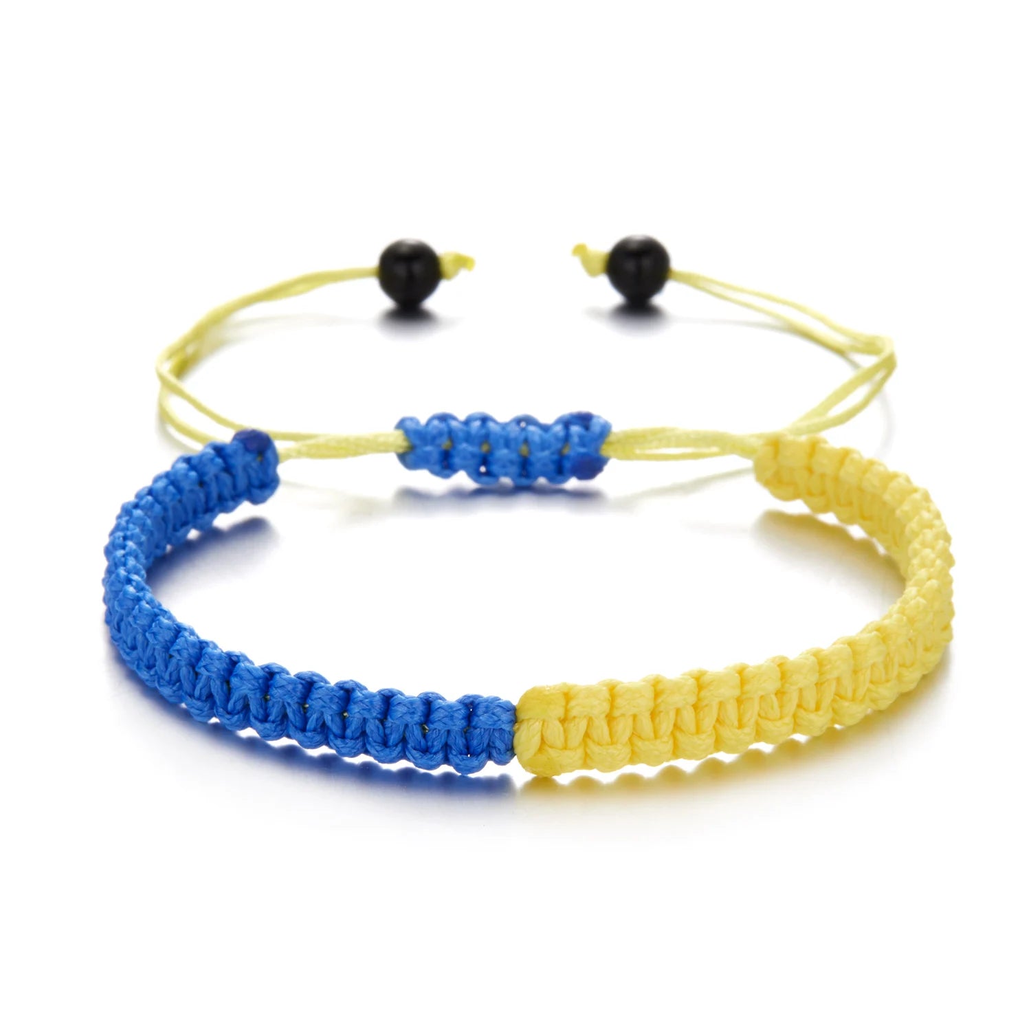 Simple Handmade Braided Sunflower Bracelet For Women Minimalist Daisy Flower Bracelets Blue Yellow Ukraine Flag Charm Jewelry