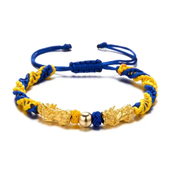Simple Handmade Braided Sunflower Bracelet For Women Minimalist Daisy Flower Bracelets Blue Yellow Ukraine Flag Charm Jewelry