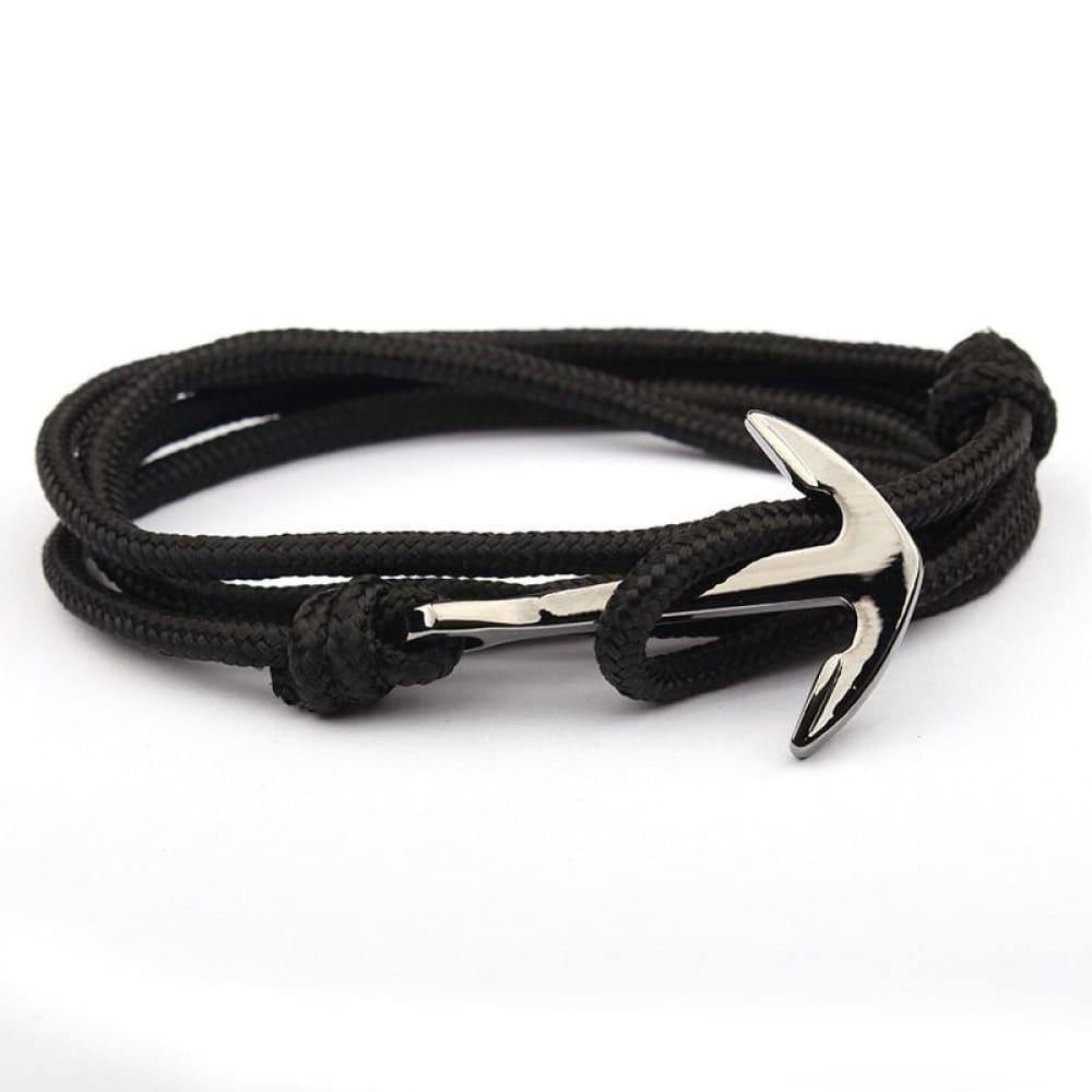 Adjustable Anchor Bracelet - Black