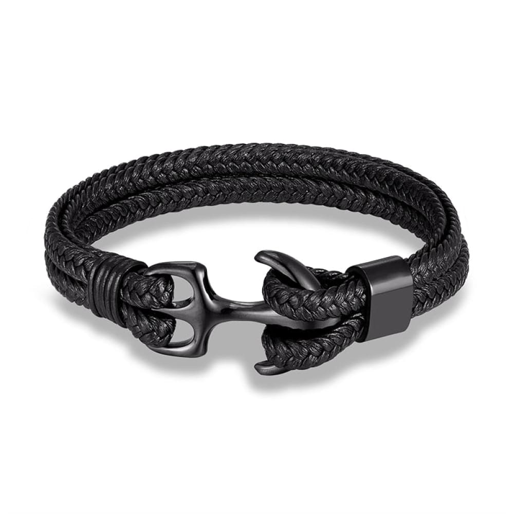 Amazone Anchor Bracelet - Black-Black