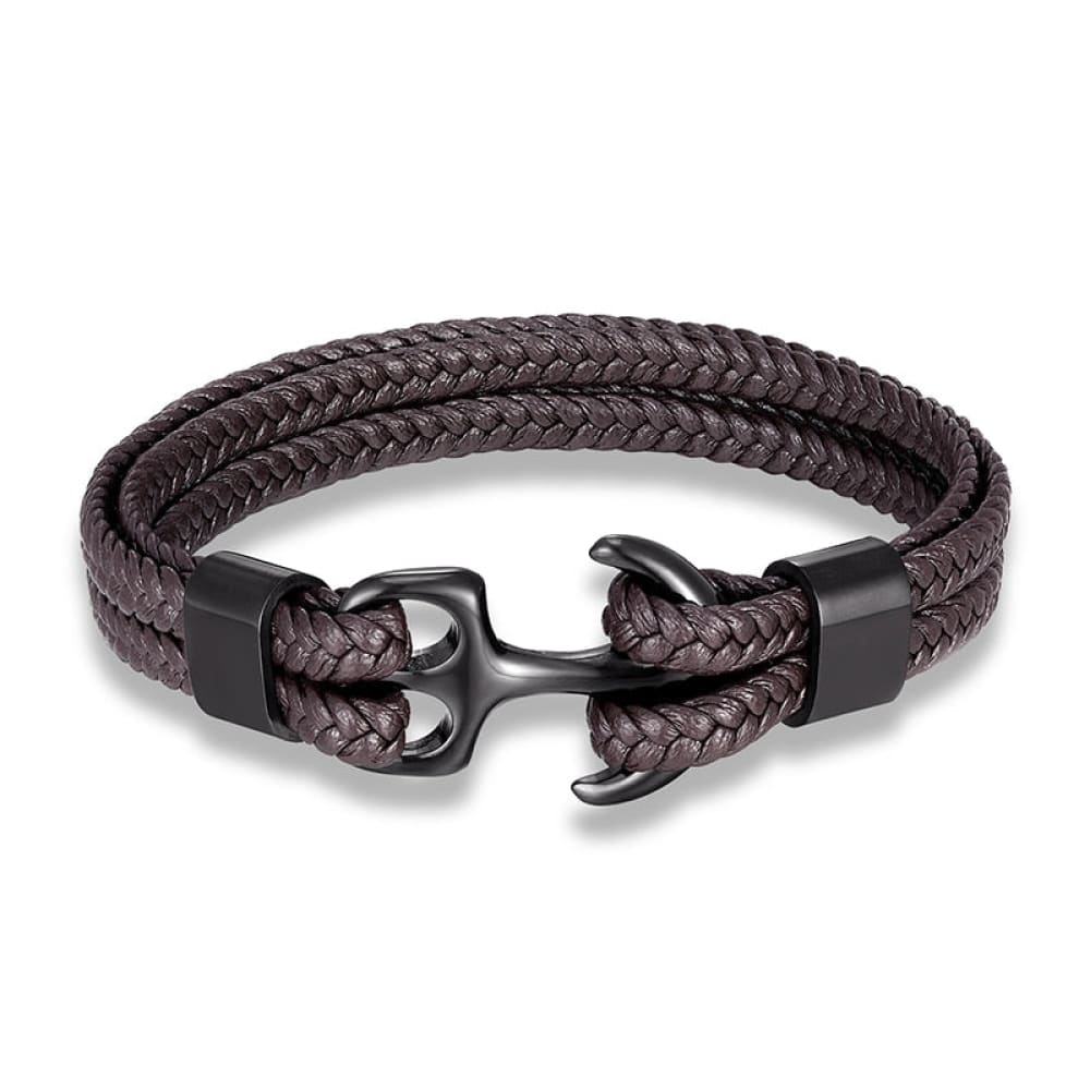 Amazone Anchor Bracelet - Black-Brown