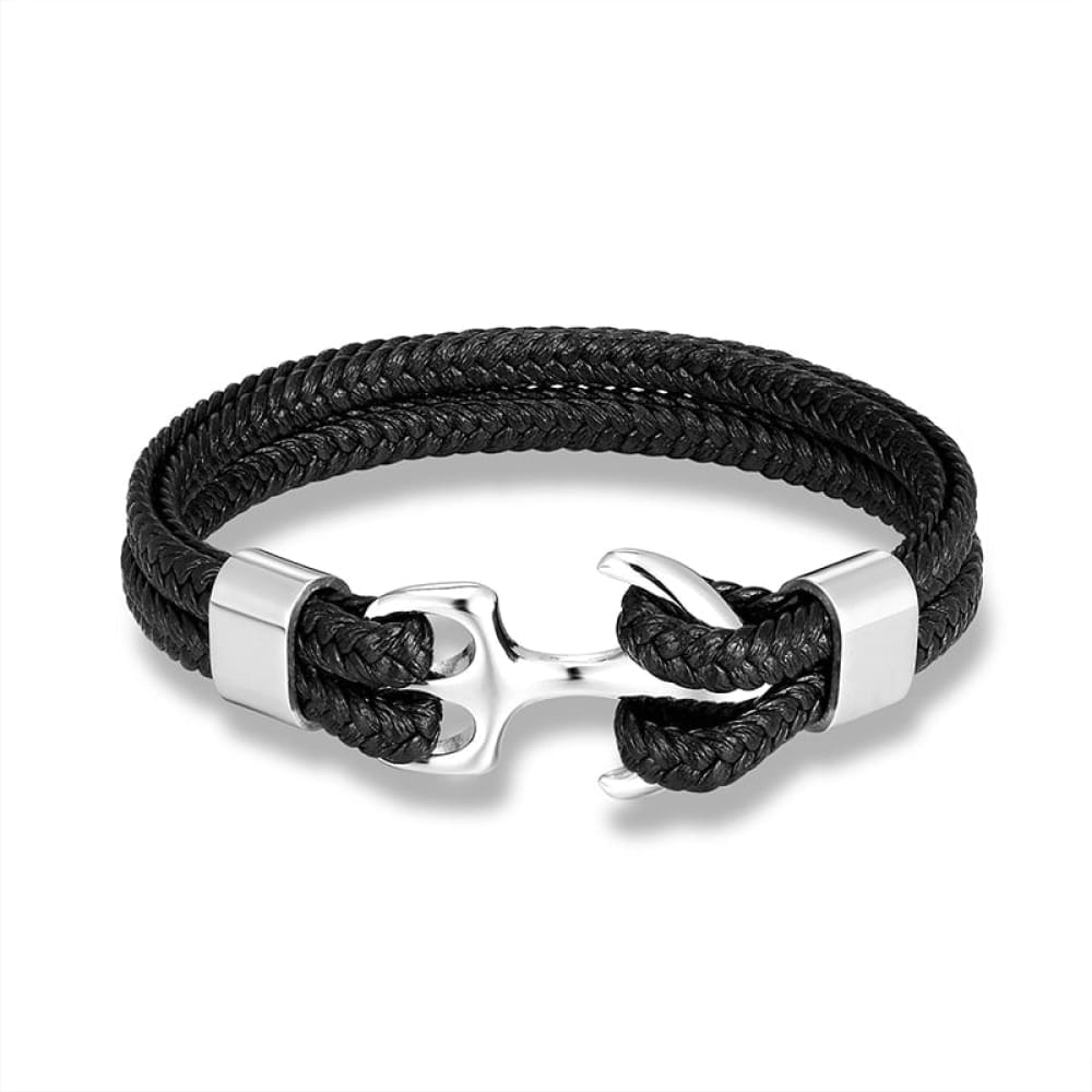 Amazone Anchor Bracelet - Steel-Black