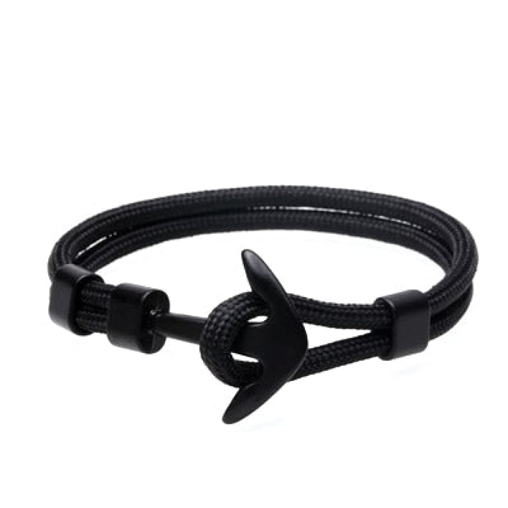 Anchor Bracelet Rope - Black