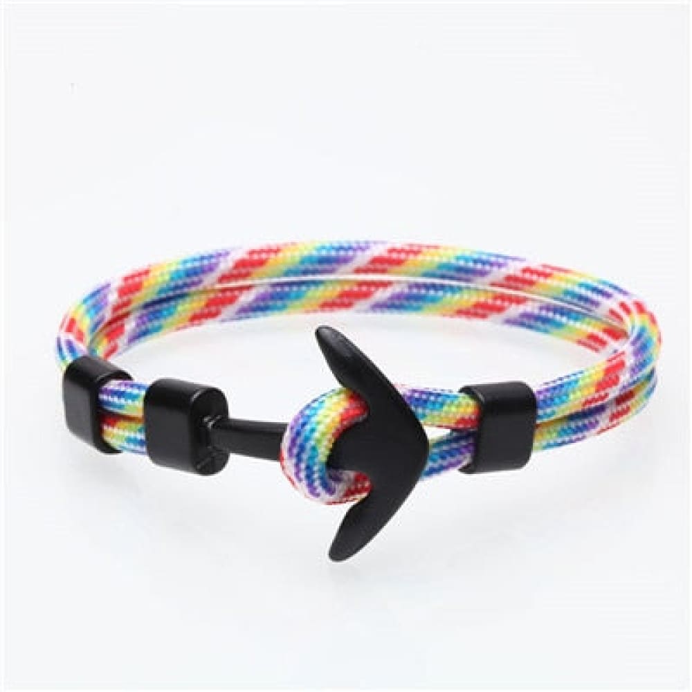 Anchor Bracelet Rope - Rainbow